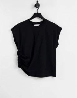 Urban Revivo Cut Out Ruched Detail T-shirt In Black For Women -Urban Revivo Sales unnamed file 2617