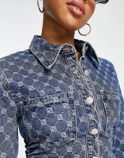 Urban Revivo Denim Shirt Mini Dress In Blue For Women -Urban Revivo Sales unnamed file 297