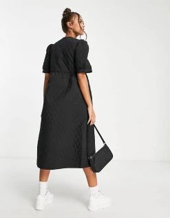 Urban Revivo Quilted Midi Dress In Black For Women -Urban Revivo Sales unnamed file 357