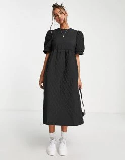 Urban Revivo Quilted Midi Dress In Black For Women -Urban Revivo Sales unnamed file 358