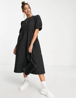 Urban Revivo Quilted Midi Dress In Black For Women -Urban Revivo Sales unnamed file 359