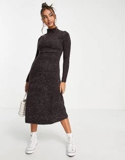 Urban Revivo Knitted Midi Dress In Black For Women -Urban Revivo Sales unnamed file 364