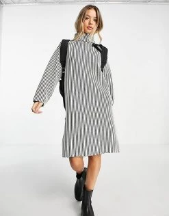 Urban Revivo Knitted Midi Dress In White Stripe For Women -Urban Revivo Sales unnamed file 424