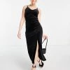 Urban Revivo Split Front Cami Midi Dress In Black For Women -Urban Revivo Sales unnamed file 425