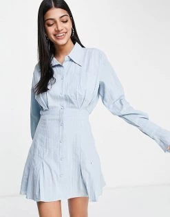 Urban Revivo Shirt Mini Dress In Blue For Women -Urban Revivo Sales unnamed file 434