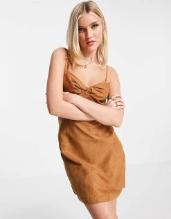Urban Revivo Strappy Fitted Mini Dress In Brown For Women -Urban Revivo Sales unnamed file 436