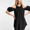 Urban Revivo Cold Shoulder Mini Dress In Black For Women