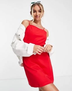 Urban Revivo A-line Mini Dress In Red For Women