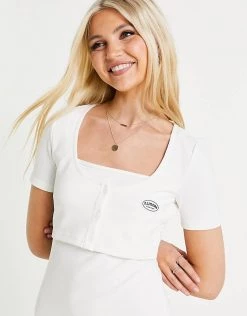 Urban Revivo Square Neck Ribbed Mini Dress In White For Women -Urban Revivo Sales unnamed file 502