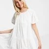 Urban Revivo Open Back Volume Mini Dress In White For Women -Urban Revivo Sales unnamed file 505