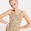 Urban Revivo Knitted Midi Cami Dress In Space Dye For Women Khaki -Urban Revivo Sales unnamed file 555