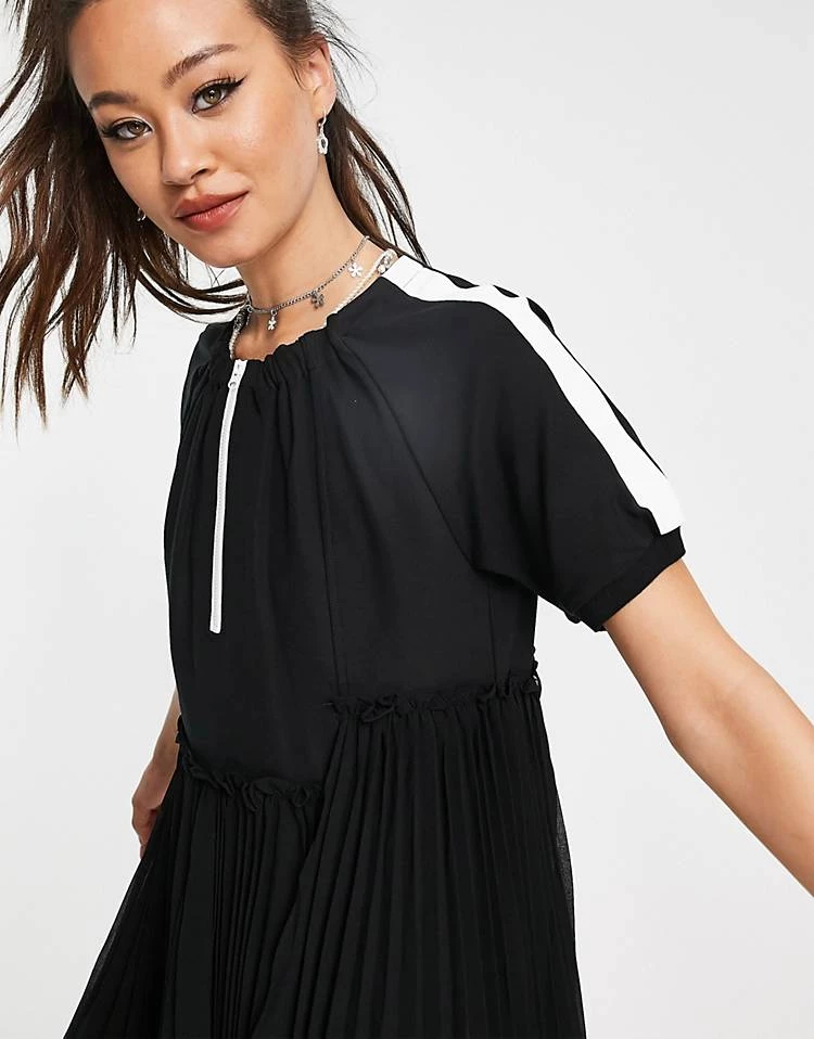 Urban Revivo Contrast Trim Smock Mini Dress In Black For Women 5 Urban Revivo Contrast Trim Smock Mini Dress In Black For Women - Image 3