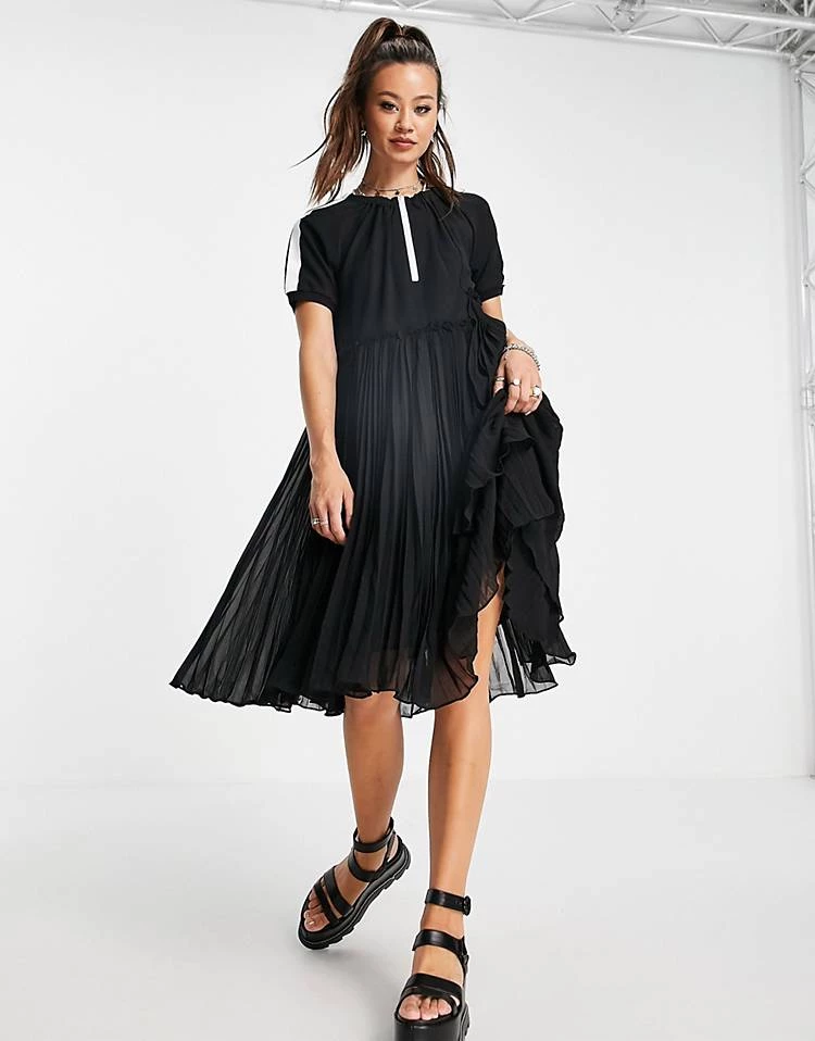 Urban Revivo Contrast Trim Smock Mini Dress In Black For Women 6 Urban Revivo Contrast Trim Smock Mini Dress In Black For Women - Image 4