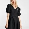Urban Revivo Puff Sleeve Mini Dress In Black For Women -Urban Revivo Sales unnamed file 570