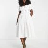 Urban Revivo Collared Smock Midi Dress In White For Women -Urban Revivo Sales unnamed file 60