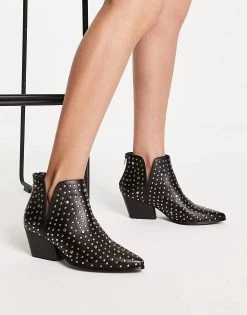 Urban Revivo Western Ankle Boot With Studs In Black For Women -Urban Revivo Sales unnamed file 662