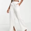 Urban Revivo Wide Leg Trousers In White For Women -Urban Revivo Sales unnamed file 670