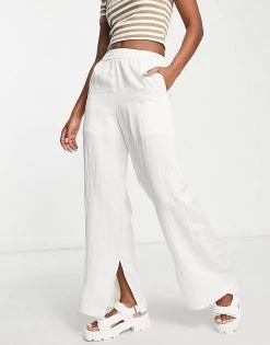 Urban Revivo Wide Leg Trousers In White For Women -Urban Revivo Sales unnamed file 674