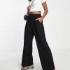 Urban Revivo Flare Trousers In Black For Women