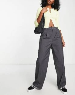 Urban Revivo Wide Leg Trousers In Light Grey For Women -Urban Revivo Sales unnamed file 688