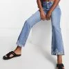 Urban Revivo Flare Straight Leg Jeans With Raw Hem Edge In Light Blue For Women -Urban Revivo Sales unnamed file 695