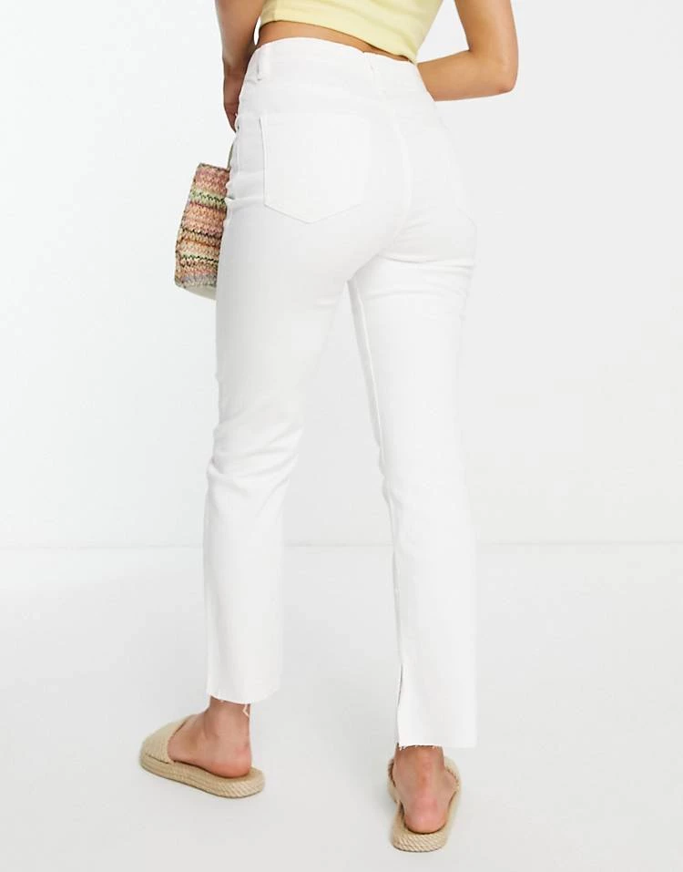 Urban Revivo Straight Leg Jeans In Off White For Women 4 Urban Revivo Straight Leg Jeans In Off White For Women - Image 2