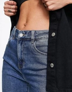 Urban Revivo Straight Leg Turn Up Jeans In Mid Blue For Women -Urban Revivo Sales unnamed file 717