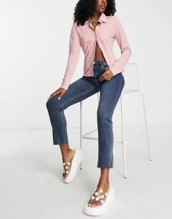 Urban Revivo Mom Jeans In Dark Blue For Women -Urban Revivo Sales unnamed file 738