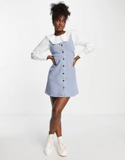 Urban Revivo Cami Denim Mini Dress In Blue For Women -Urban Revivo Sales unnamed file 78