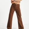 Urban Revivo Straight Leg Jeans In Brown For Women