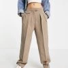Urban Revivo Pleat Front Trousers In Beige For Women -Urban Revivo Sales unnamed file 794