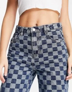 Urban Revivo Checkerboard Jeans In Blue For Women 9 Urban Revivo Checkerboard Jeans In Blue For Women -Urban Revivo Sales unnamed file 811