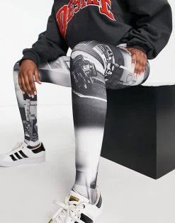 Urban Revivo Leggings In Grey Abstract Print For Women Grey Print -Urban Revivo Sales unnamed file 817