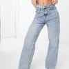 Urban Revivo Cut Out Waist Straight Leg Jeans In Blue For Women -Urban Revivo Sales unnamed file 824