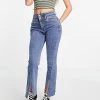 Urban Revivo Flared Split Hem Jeans In Blue For Women -Urban Revivo Sales unnamed file 834