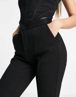 Urban Revivo Split Front Trousers In Black For Women -Urban Revivo Sales unnamed file 841