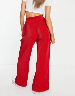 Urban Revivo Wide Leg Trousers In Red For Women -Urban Revivo Sales unnamed file 850