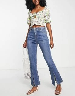 Urban Revivo Flare Jeans With Front Split In Mid Blue For Women 10 Urban Revivo Flare Jeans With Front Split In Mid Blue For Women -Urban Revivo Sales unnamed file 857