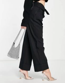 Urban Revivo Wide Leg Trouser With Belt In Black For Women -Urban Revivo Sales unnamed file 883