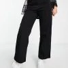 Urban Revivo Wide Leg Trouser In Black For Women