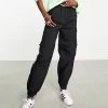 Urban Revivo Sporty Drawstring Trousers In Black For Women