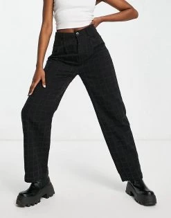 Urban Revivo Mom Jeans In Black Check For Women -Urban Revivo Sales unnamed file 917