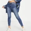 Urban Revivo Skinny Jeans In Blue For Women