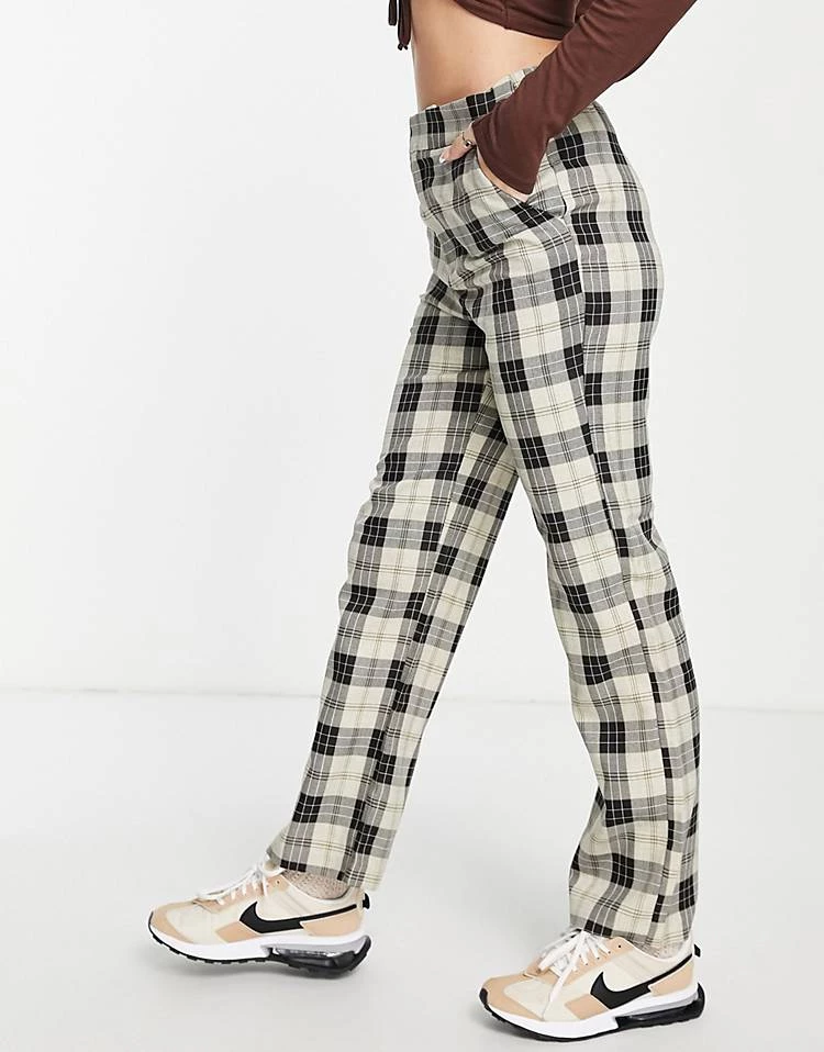 Urban Revivo Trousers In Grey Check For Women 7 Urban Revivo Trousers In Grey Check For Women - Image 5