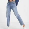 Urban Revivo Carrot Leg Ripped Jeans In Blue For Women