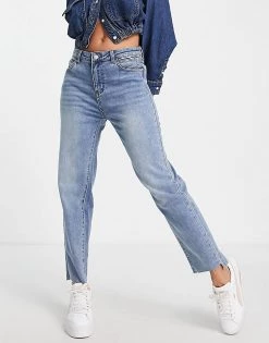Urban Revivo Carrot Leg Ripped Jeans In Blue For Women
