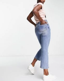 Urban Revivo Split Hem Jeans In Mid Blue For Women -Urban Revivo Sales unnamed file 952