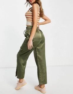 Urban Revivo Wide Leg Trousers In Green For Women -Urban Revivo Sales unnamed file 961