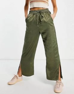 Urban Revivo Wide Leg Trousers In Green For Women -Urban Revivo Sales unnamed file 962