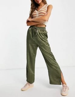 Urban Revivo Wide Leg Trousers In Green For Women -Urban Revivo Sales unnamed file 963